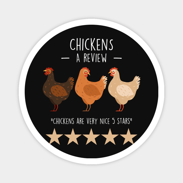 Chicken Review Magnet by Psitta